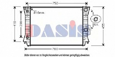 AKS DASIS 480027n -  Радиатор, охлаждение двигателя